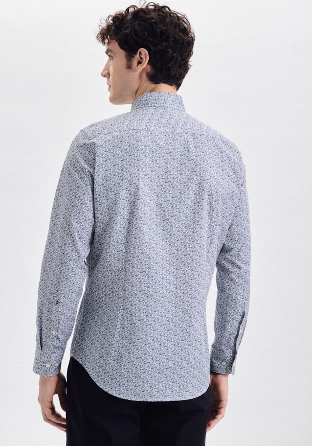 Slim Business Hemd Druck in Hellblau | Seidensticker Onlineshop