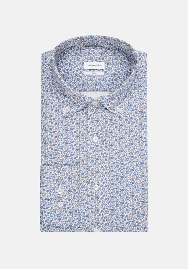 Slim Business Hemd Druck in Hellblau | Seidensticker Onlineshop