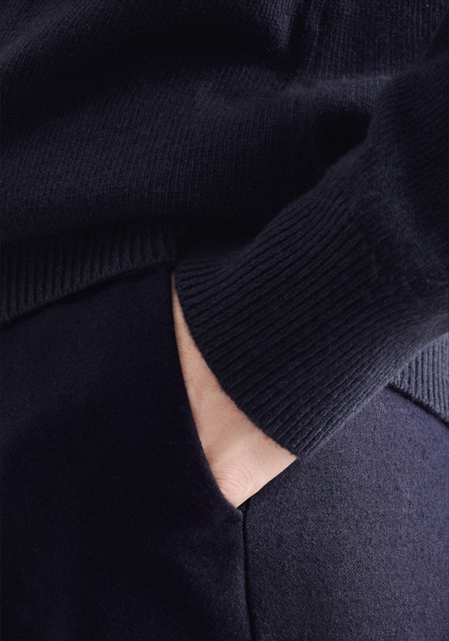 Regular Fit Pullover Uni in Dunkelblau | Seidensticker Onlineshop
