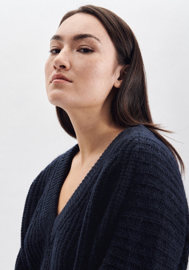 Regular Fit Pullover Uni in Bleu Foncé | Seidensticker Onlineshop