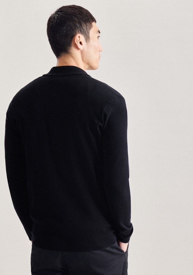 Collar Knit Jacket in Black |  Seidensticker Onlineshop