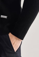Collar Knit Jacket Uni in Black |  Seidensticker Onlineshop