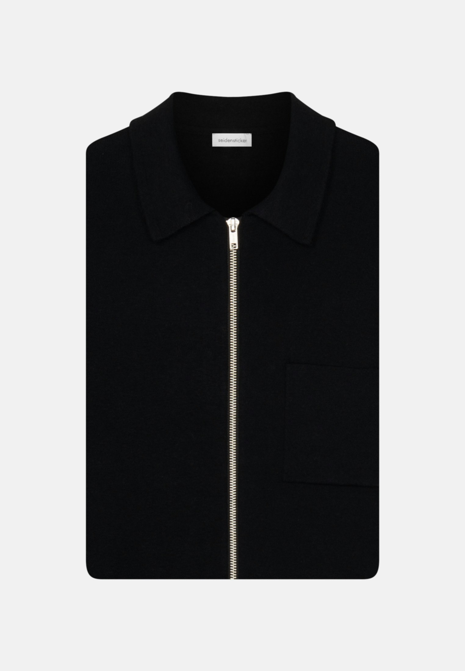 有名ブランド Men Collar Knit Jacket Uni black | Seidensticker ジャケット・アウター