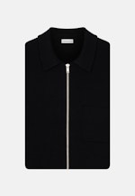 Collar Knit Jacket Uni in Black |  Seidensticker Onlineshop