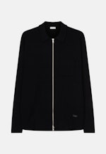Collar Knit Jacket Uni in Black |  Seidensticker Onlineshop