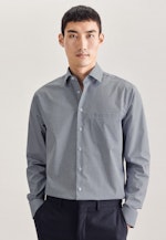 Regular Business Hemd Karo in Dunkelblau |  Seidensticker Onlineshop