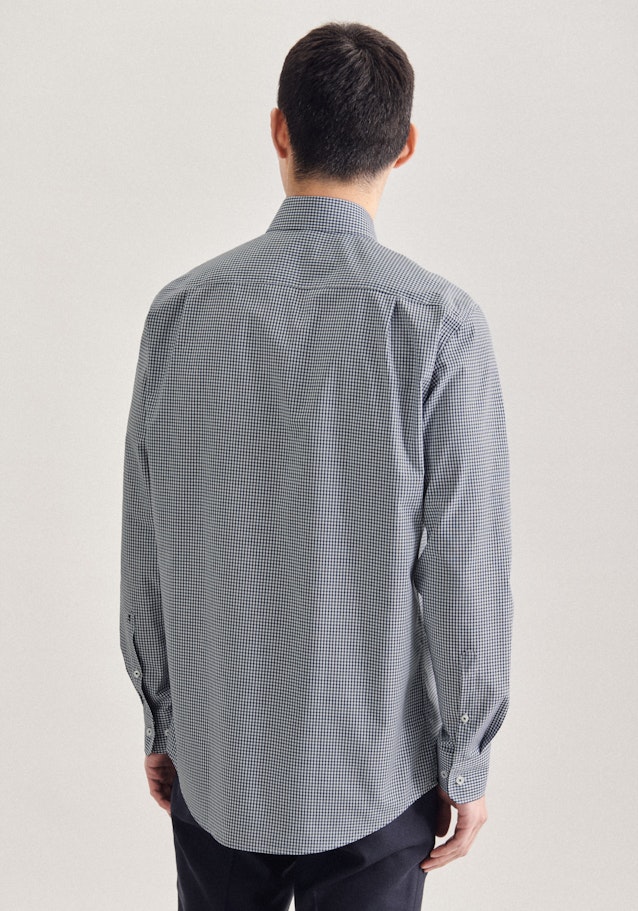Regular Business Shirt Check in Dark Blue | Seidensticker Onlineshop