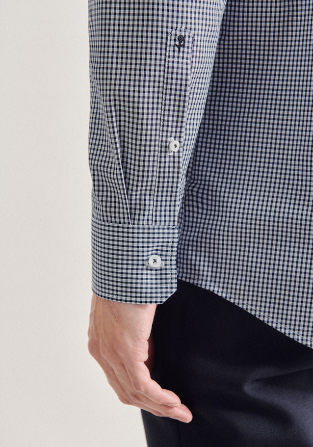 Regular Business Shirt Check in Dark Blue | Seidensticker Onlineshop