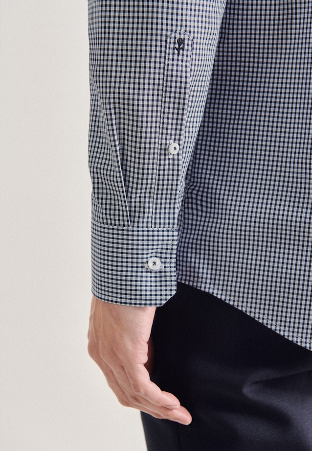 Regular Business Hemd Karo in Dunkelblau |  Seidensticker Onlineshop