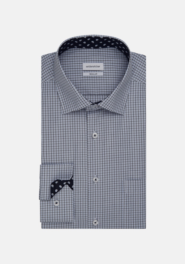 Regular Business Shirt Check in Dark Blue | Seidensticker Onlineshop