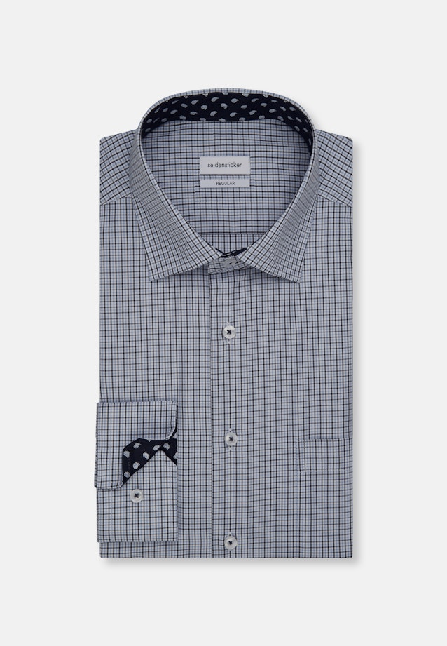Regular Business Hemd Karo in Dunkelblau |  Seidensticker Onlineshop