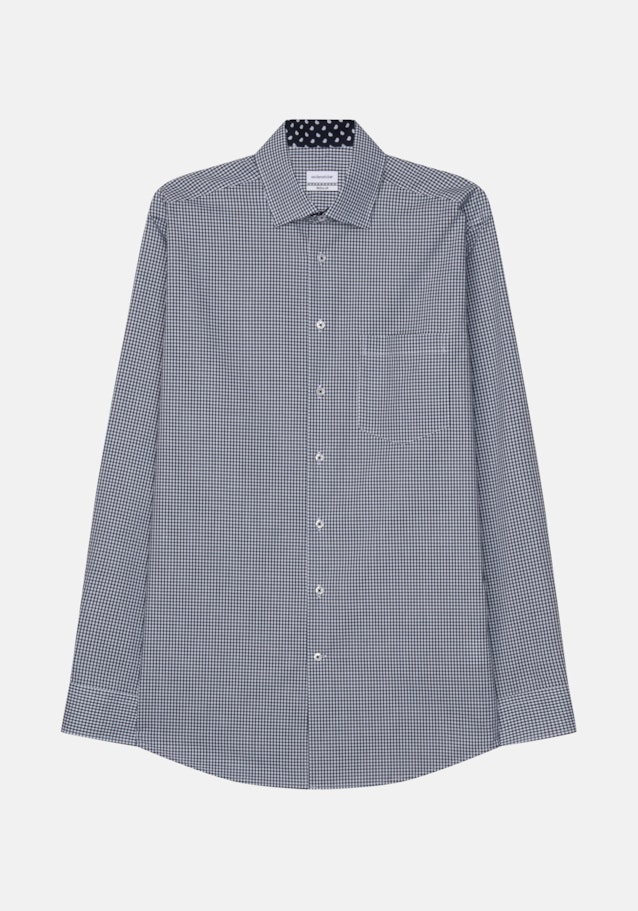 Regular Business Shirt Check in Dark Blue | Seidensticker Onlineshop