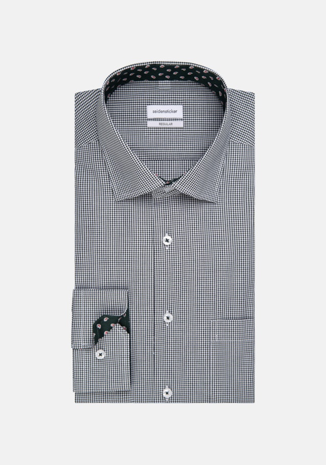 Chemise Business Regular Popeline Col Kent in Vert |  Seidensticker Onlineshop