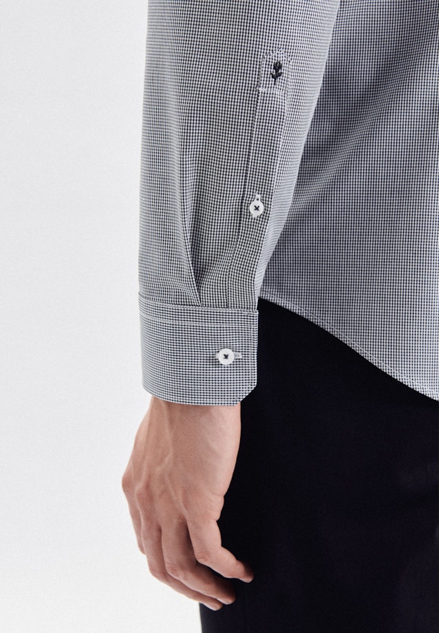 Non-iron Poplin Business Shirt in Slim with Kent-Collar in Dark Blue |  Seidensticker Onlineshop