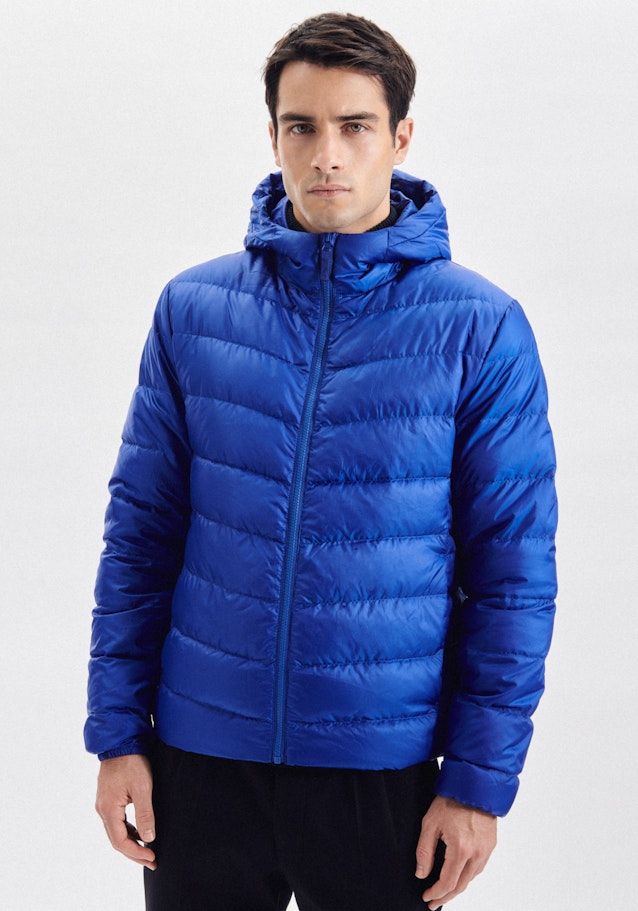 Hood Down jacket in Medium Blue |  Seidensticker Onlineshop