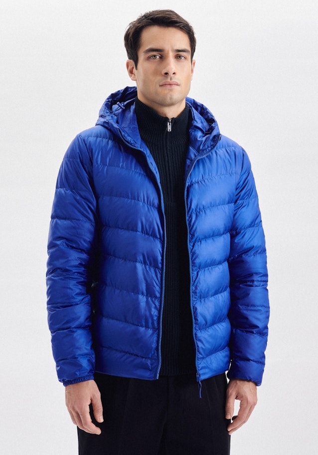Hood Down jacket in Medium Blue |  Seidensticker Onlineshop