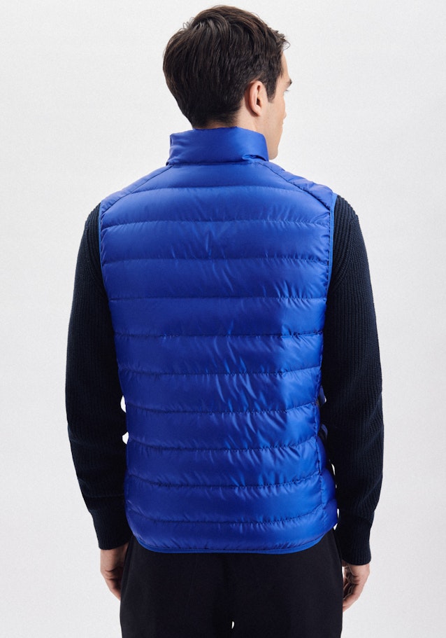 Stand-Up Collar Down vest in Medium Blue |  Seidensticker Onlineshop