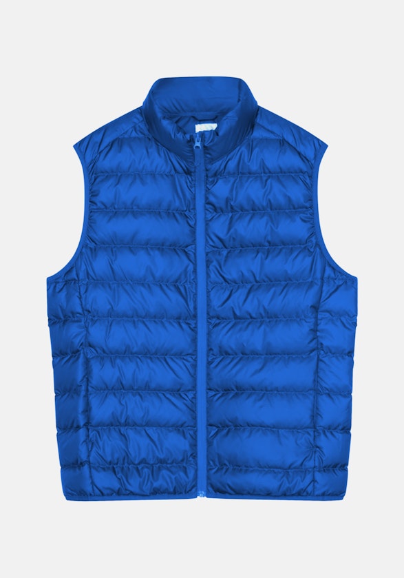 Stand-Up Collar Down vest in Medium Blue |  Seidensticker Onlineshop
