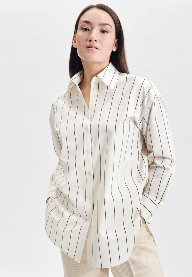 Long Blouse Stripes in Ecru | Seidensticker online shop
