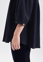 3/4-sleeve Crepe Slip Over Blouse in Dark blue |  Seidensticker Onlineshop