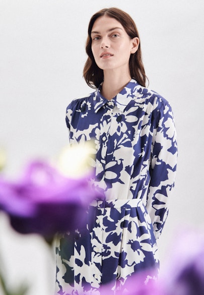 Dress Floral in Medium Blue |  Seidensticker Onlineshop