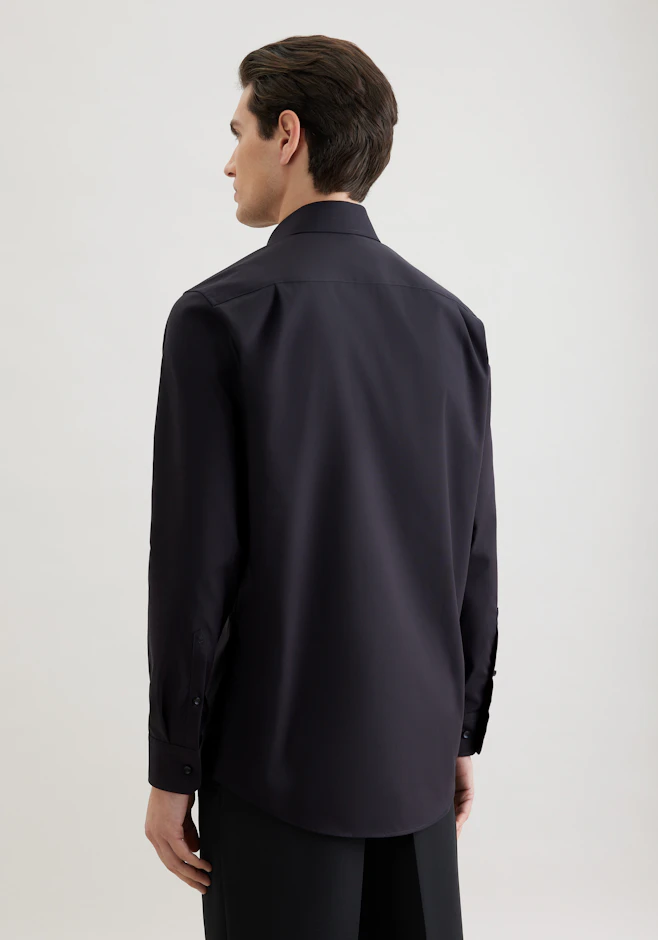 Regular Business Hemd Uni in Schwarz | Seidensticker Onlineshop