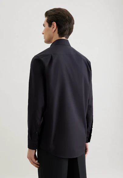 Regular Business Hemd Uni in Schwarz |  Seidensticker Onlineshop