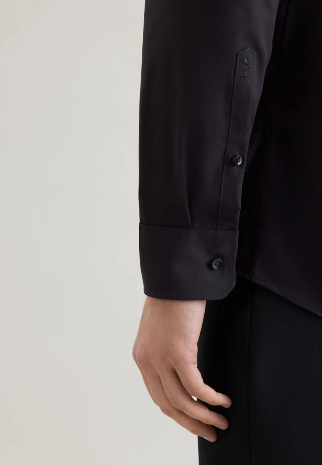 Regular Business shirt Uni in Black |  Seidensticker Onlineshop