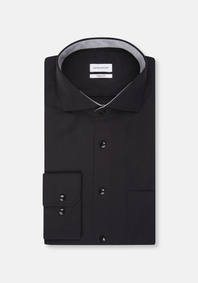 Regular Chemise d'affaires Uni dans Noir | Boutique en ligne Seidensticker