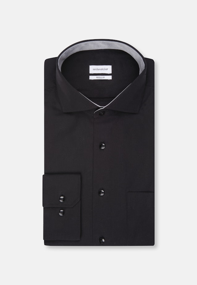 Regular Chemise d'affaires Uni in Noir |  Seidensticker Onlineshop