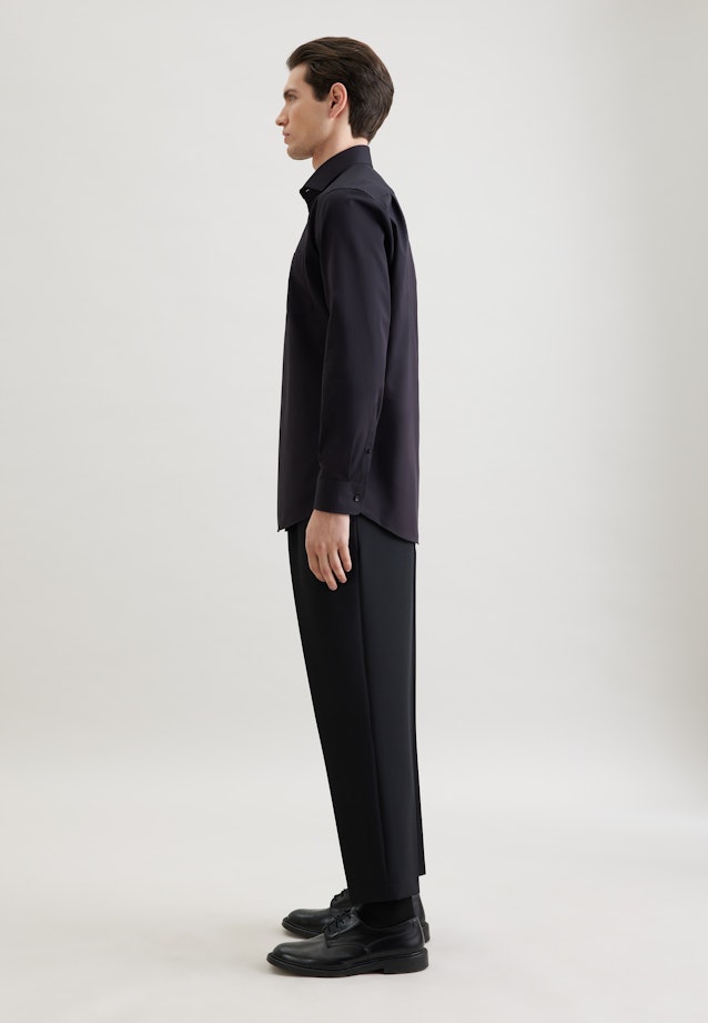 Regular Business Hemd Uni in Schwarz |  Seidensticker Onlineshop