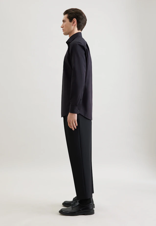 Regular Business shirt Uni in Black |  Seidensticker Onlineshop