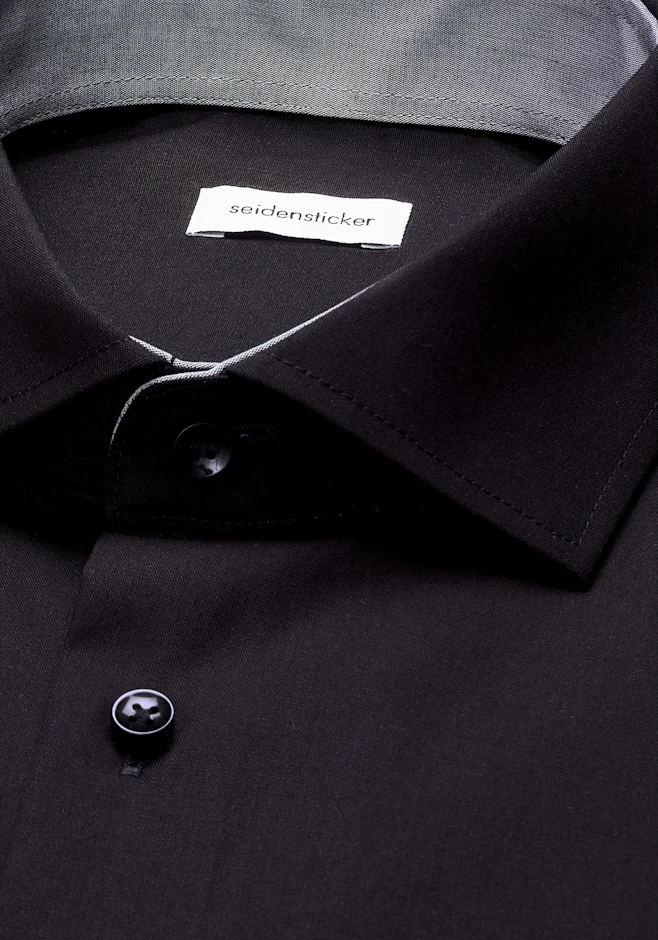 Regular Chemise d'affaires Uni dans Noir | Boutique en ligne Seidensticker