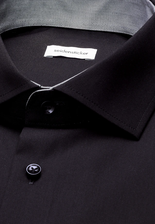 Regular Business shirt Uni in Black |  Seidensticker Onlineshop