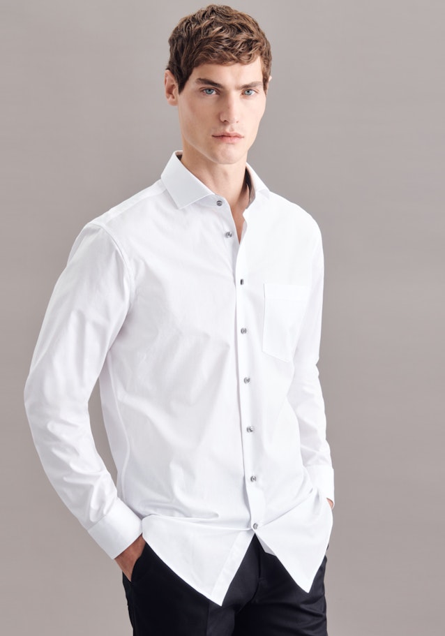 Regular Business Hemd Uni in Weiß | Seidensticker Onlineshop
