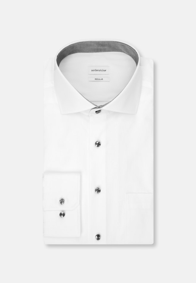 Regular Business Hemd Uni in Weiß | Seidensticker Onlineshop