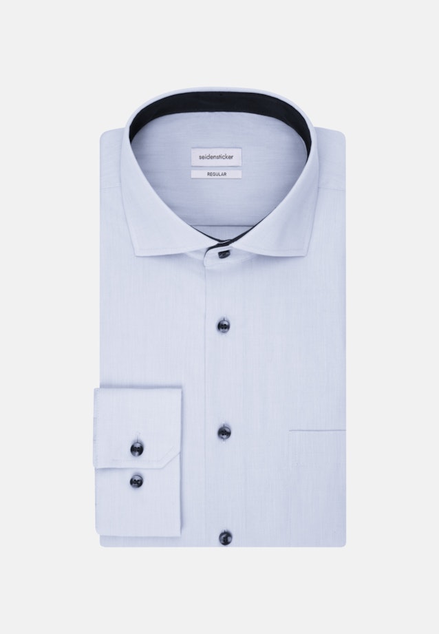 Non-iron Poplin Business Shirt in Regular with Kent-Collar in Light Blue |  Seidensticker Onlineshop