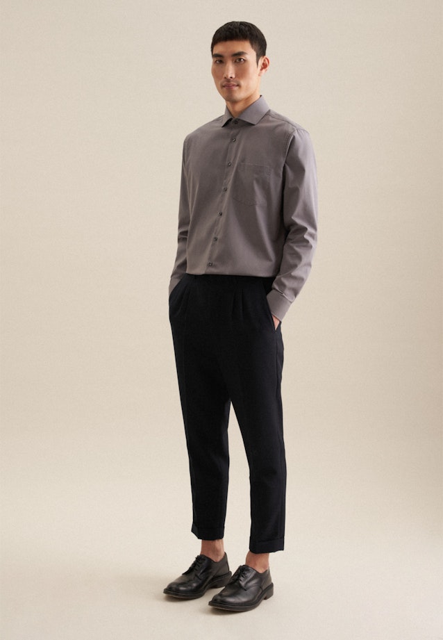 Regular Business Hemd Uni in Grau |  Seidensticker Onlineshop