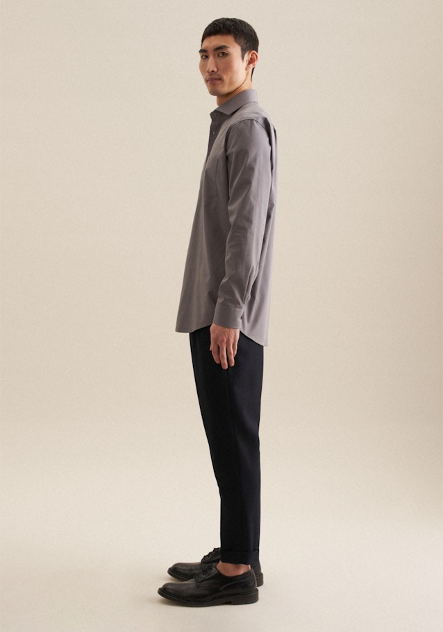 Regular Business Hemd Uni in Grau | Seidensticker Onlineshop