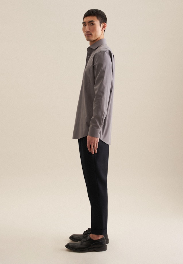 Regular Business Hemd Uni in Grau |  Seidensticker Onlineshop