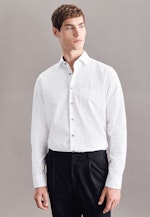 Chemise Business Regular Popeline Col Kent in Blanc |  Seidensticker Onlineshop