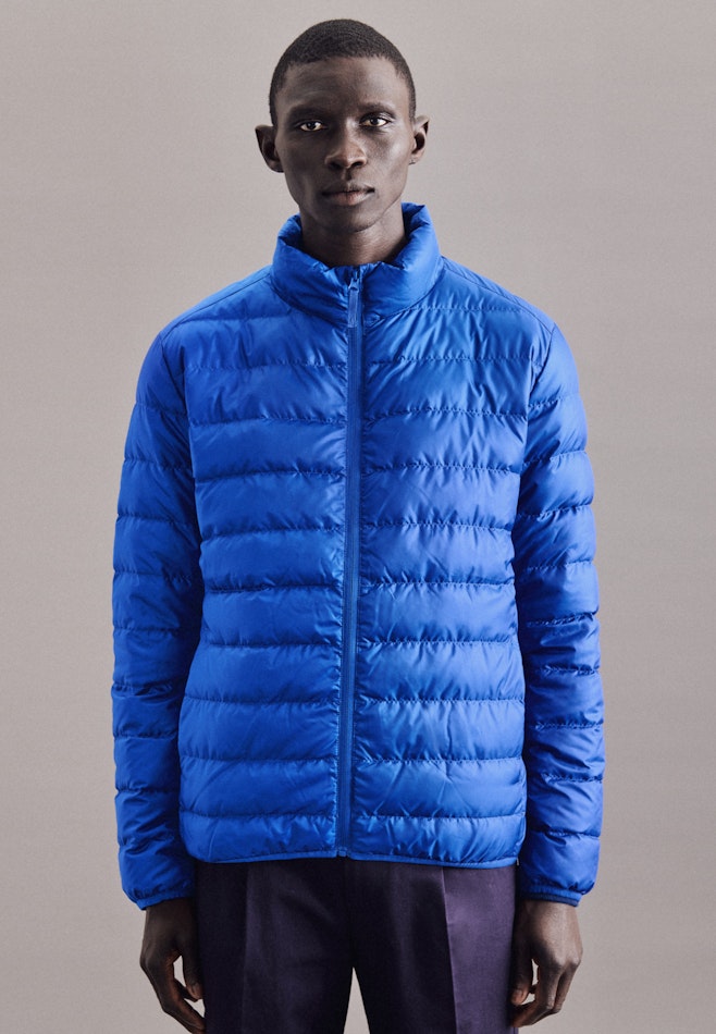 Stand-Up Collar Down jacket in Medium Blue | Seidensticker online shop