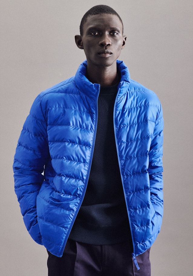 Stand-Up Collar Down jacket in Medium Blue |  Seidensticker Onlineshop