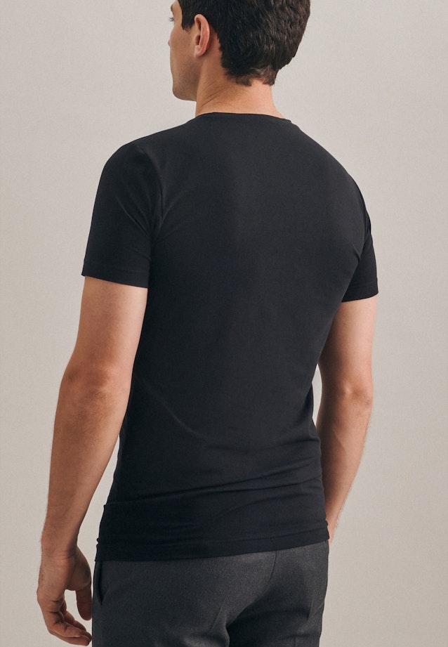 2er-Pack Rundhals T-Shirt in Schwarz |  Seidensticker Onlineshop