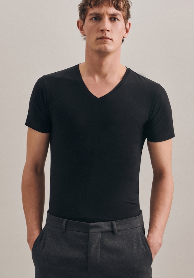 T-Shirt Uni in Schwarz | Seidensticker Onlineshop
