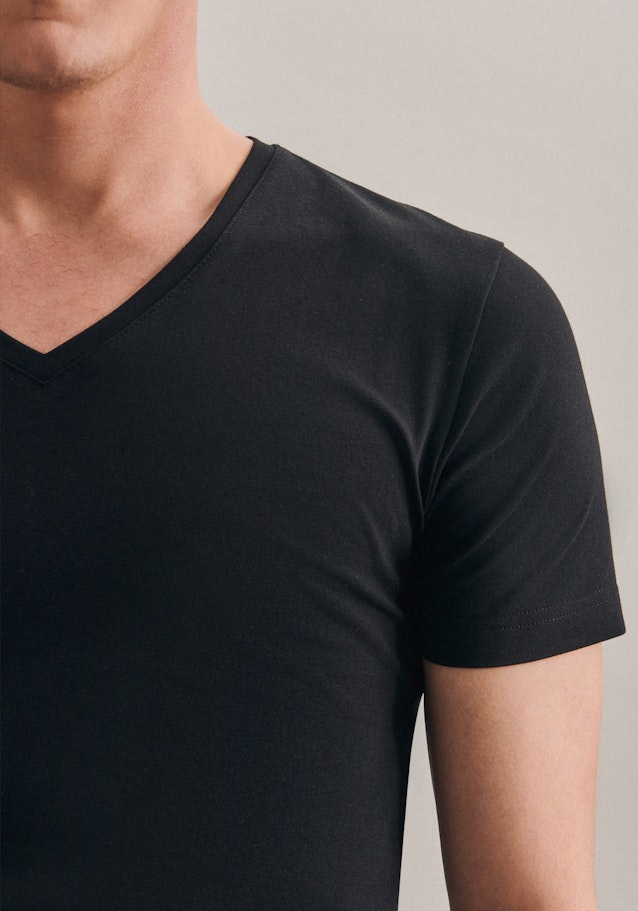 Set Van 2 V-Hals T-Shirt in Zwart |  Seidensticker Onlineshop