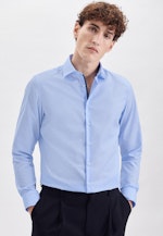 Slim Business Hemd Uni in Mittelblau |  Seidensticker Onlineshop