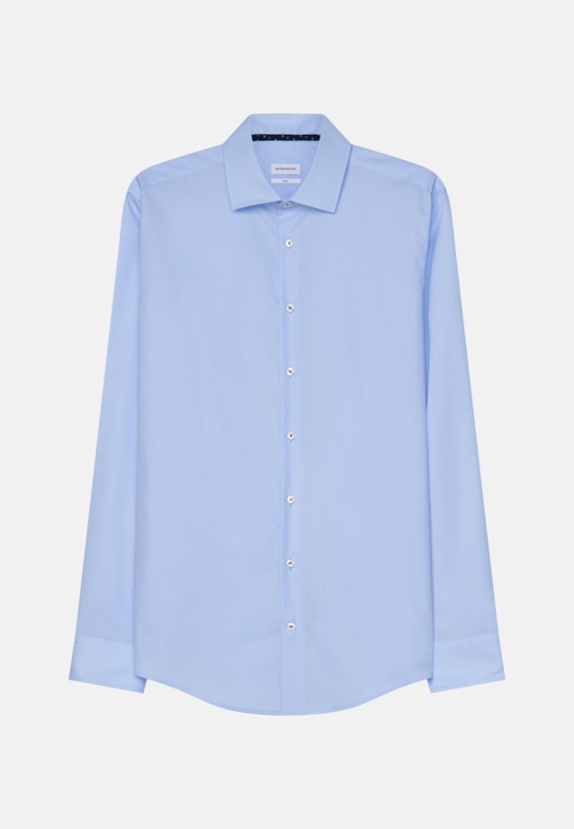 Slim Business Hemd Uni in Mittelblau |  Seidensticker Onlineshop