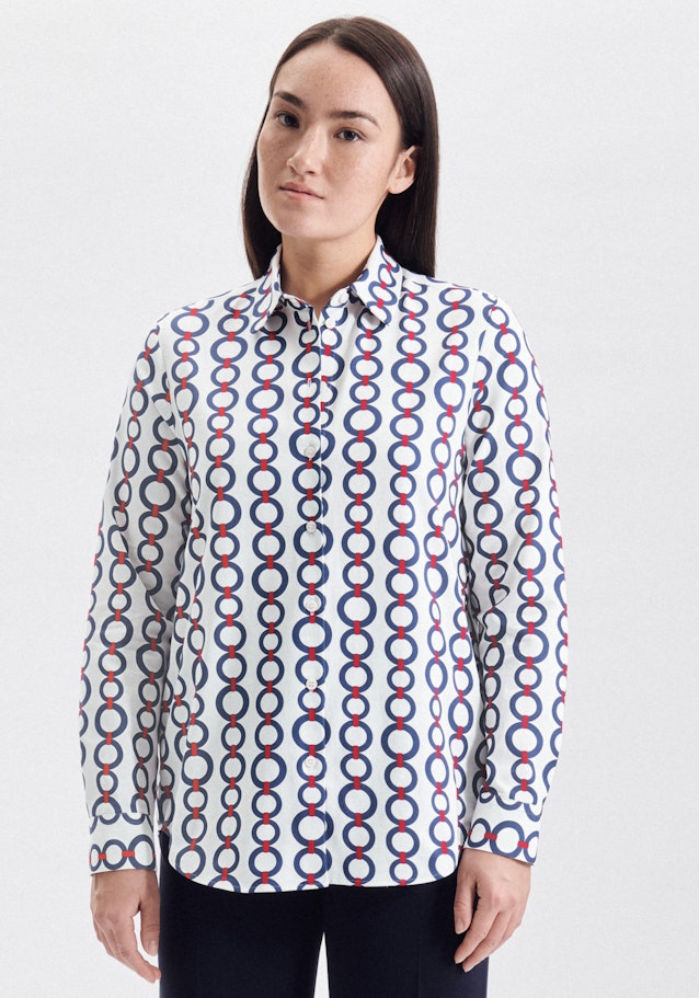 Gabardine Shirt Blouse in Ecru |  Seidensticker Onlineshop