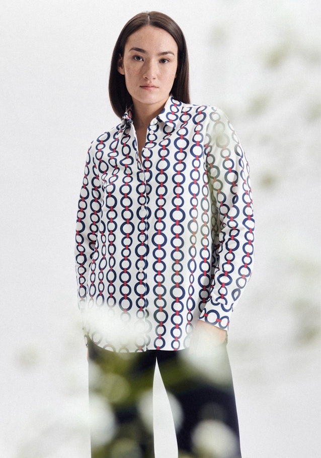 Gabardine Shirt Blouse in Ecru |  Seidensticker Onlineshop